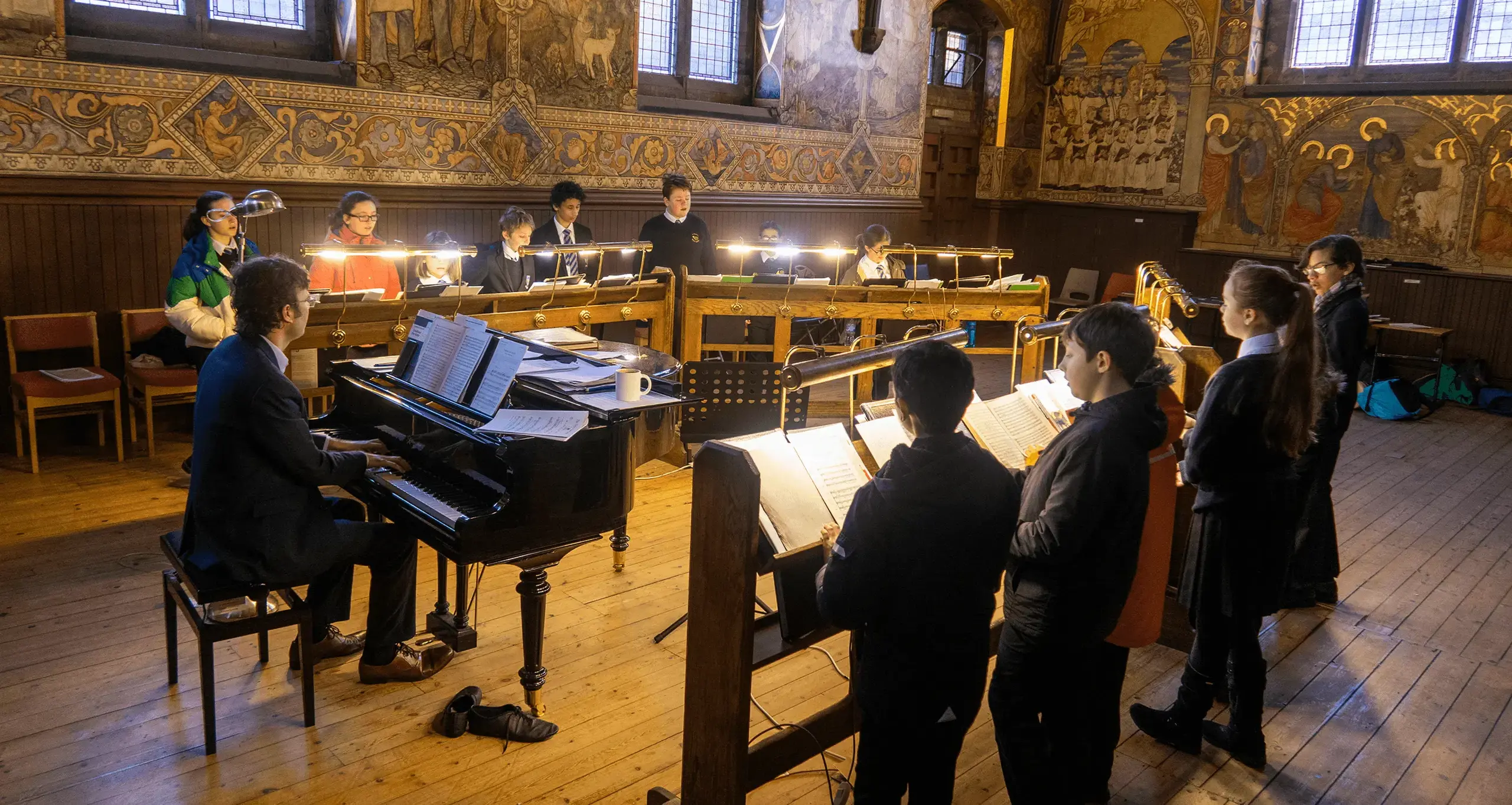 St Mary's Episcopal Cathedral choristers rehearsing