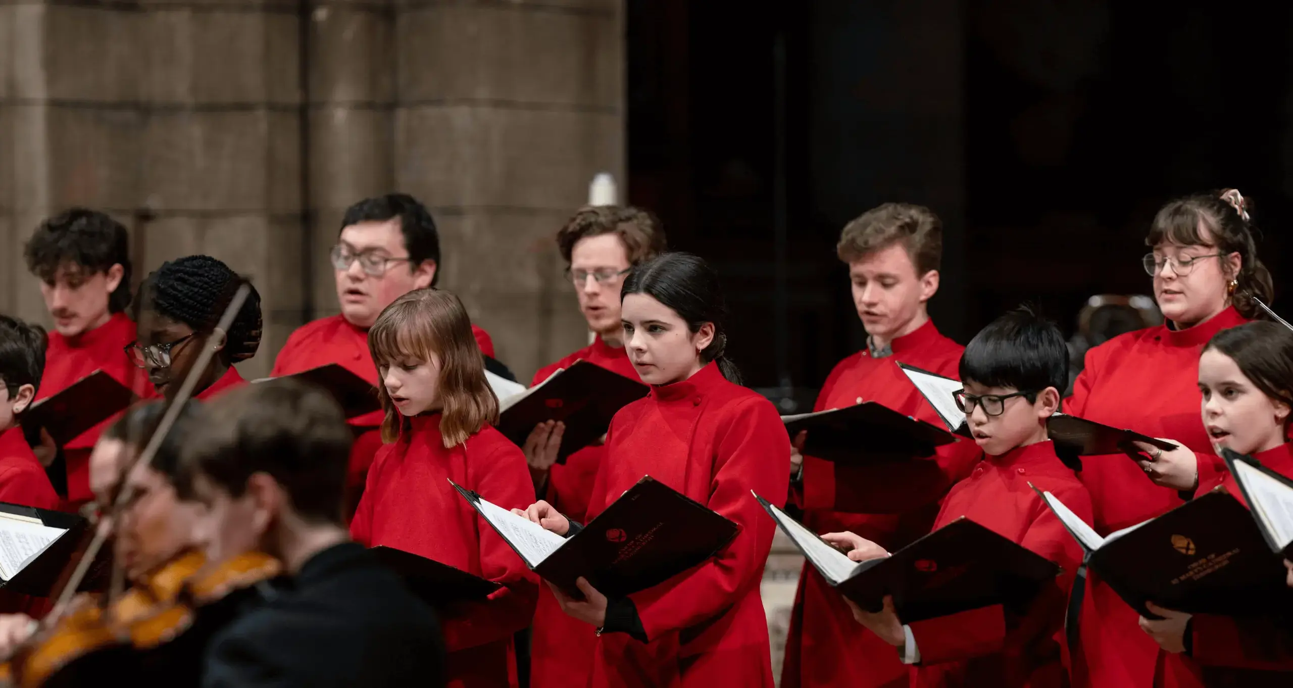 St Mary's Music School Choristers singing in the Cathedral