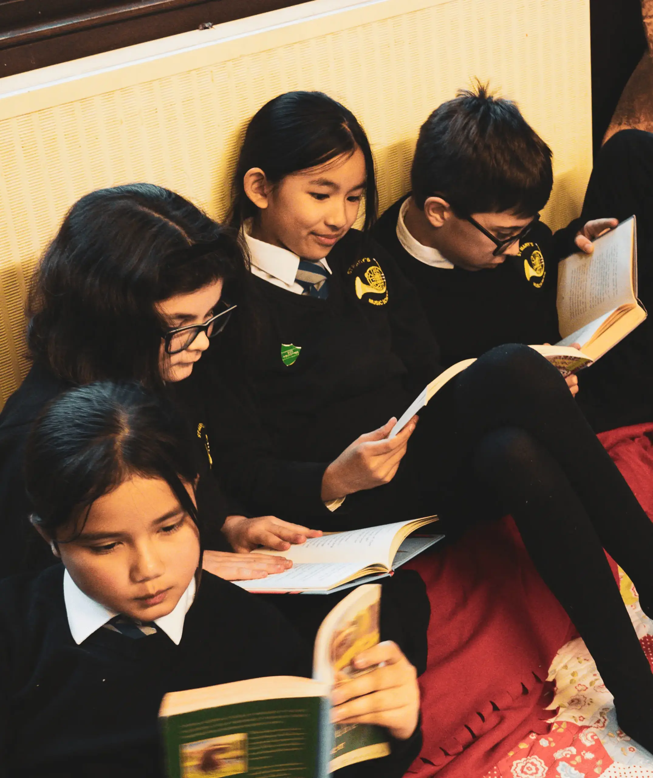 St. Mary's Music School pupils reading