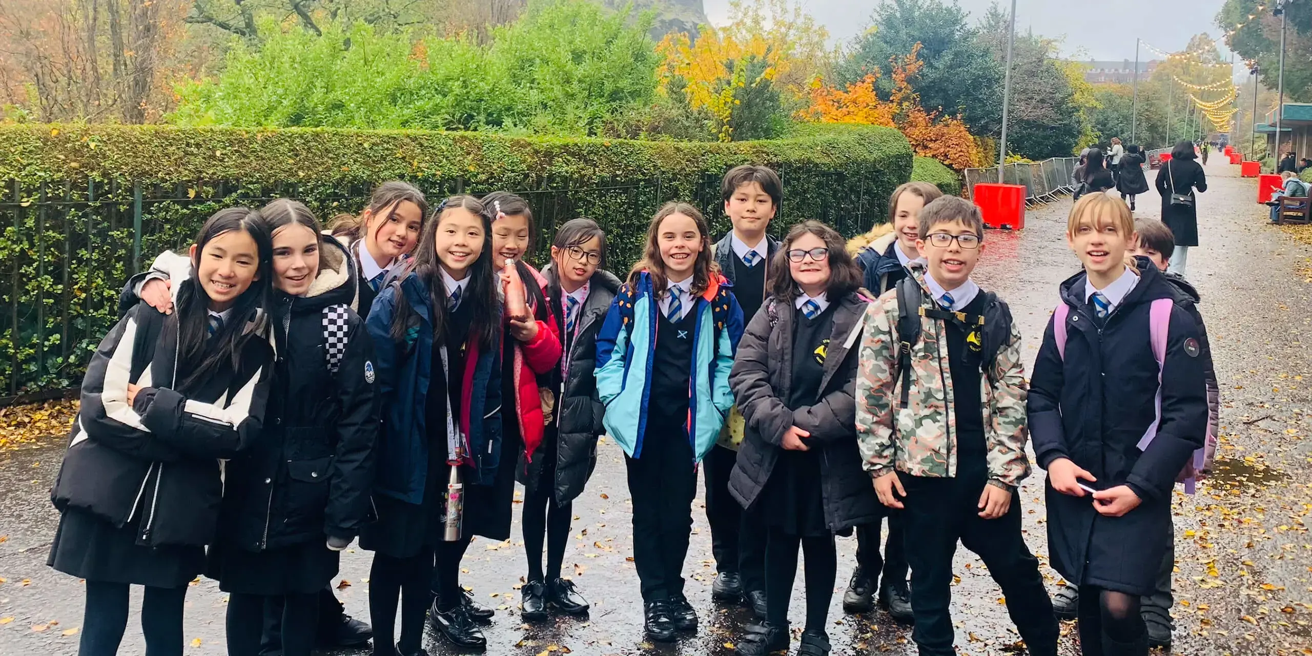 St Mary's Music School pupils on a field trip to the Scottish parliament