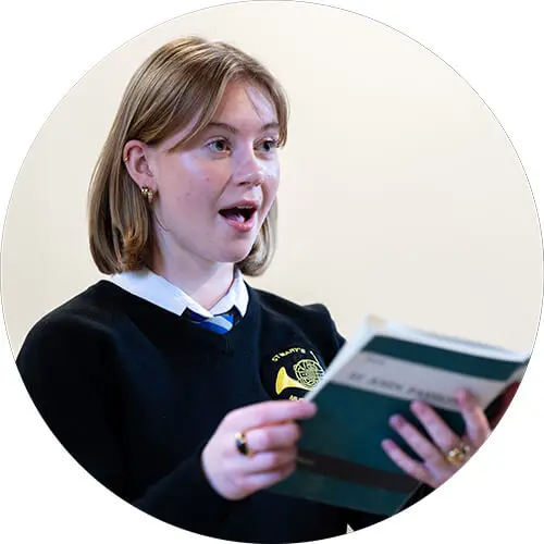 St. Mary's Music School pupil singing