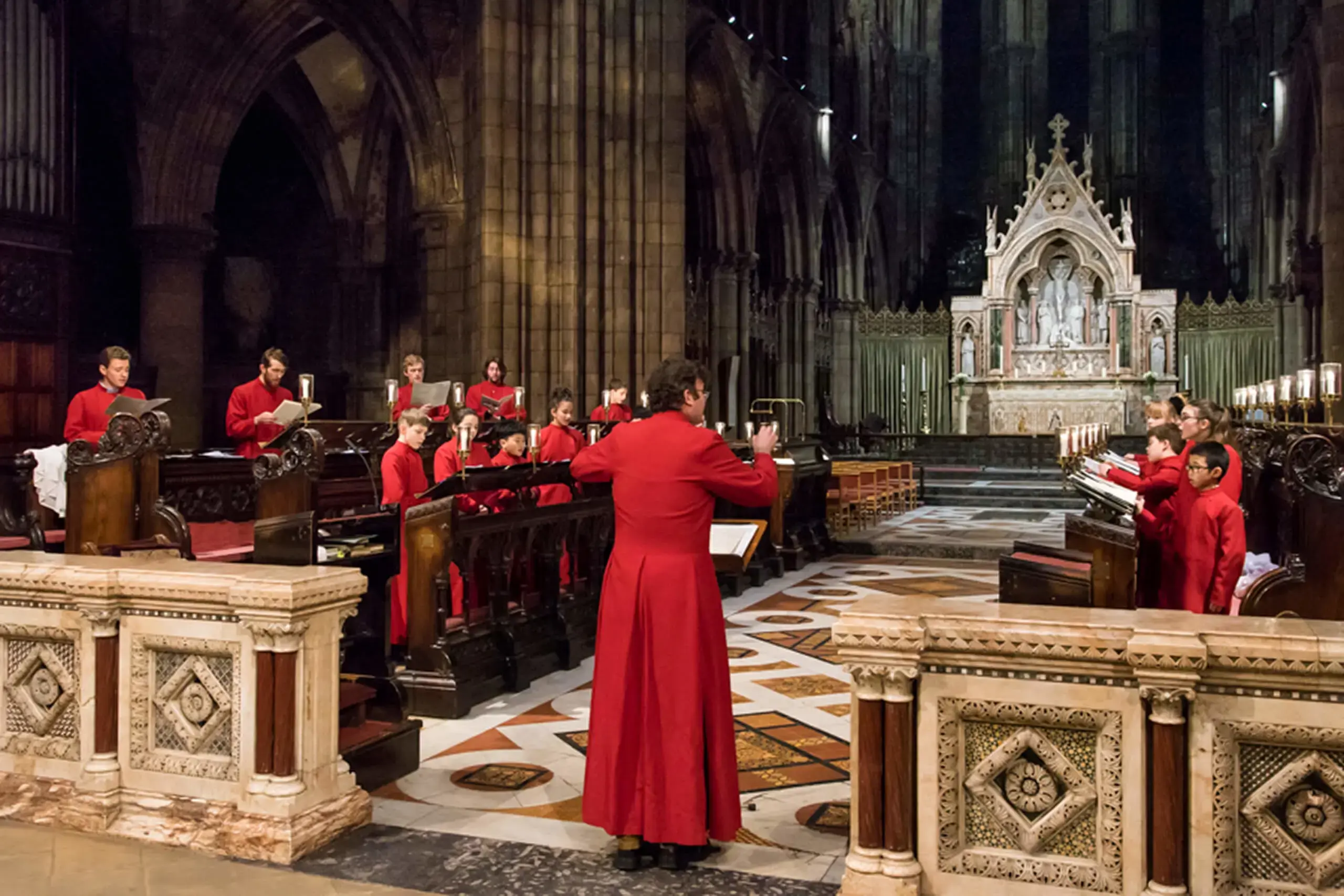 St Mary's Episcopal Cathedral choristers performing in the cathedral